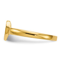 14k 7.5x6.5mm Open Back Heart Signet Ring-RS509