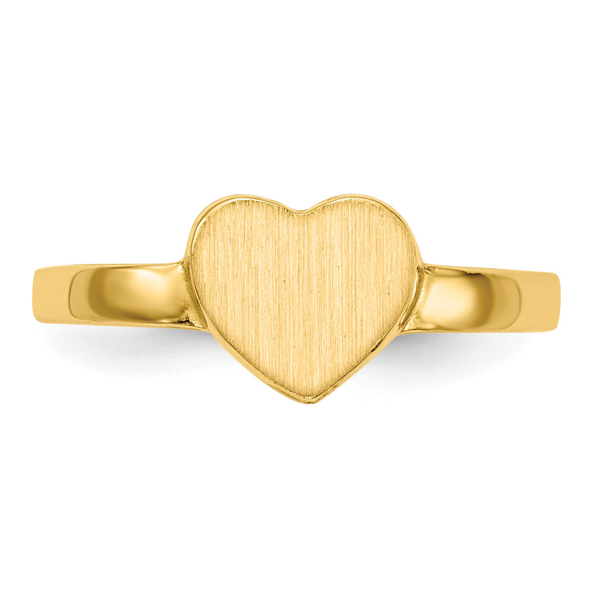 14k 7.5x6.5mm Open Back Heart Signet Ring-RS509