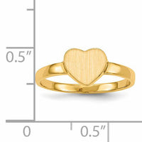 14k 7.5x6.5mm Open Back Heart Signet Ring-RS509