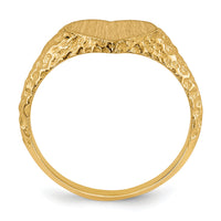 14k 8.0x7.5mm Open Back Heart Signet Ring-RS510