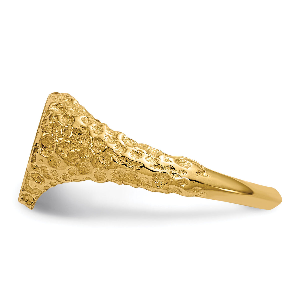 14k 8.0x7.5mm Open Back Heart Signet Ring-RS510