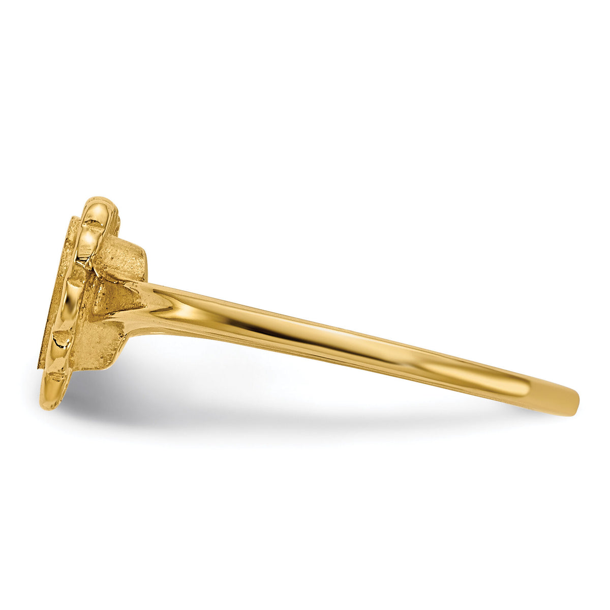 14k 6.5x6.0mm Open Back Heart Signet Ring-RS511