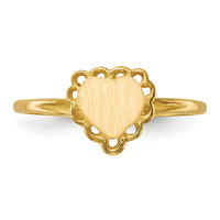 14k 6.5x6.0mm Open Back Heart Signet Ring-RS511