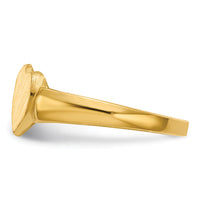 14k 7.0x7.0mm Closed Back Heart Signet Ring-RS517
