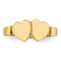 14k 7.0x7.0mm Closed Back Heart Signet Ring-RS517