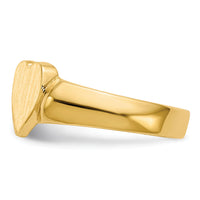 14k 8.0x8.0mm Closed Back Double Heart Signet Ring-RS518