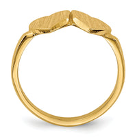 14k 7.5x7.5mm Open Back Heart Signet Ring-RS519