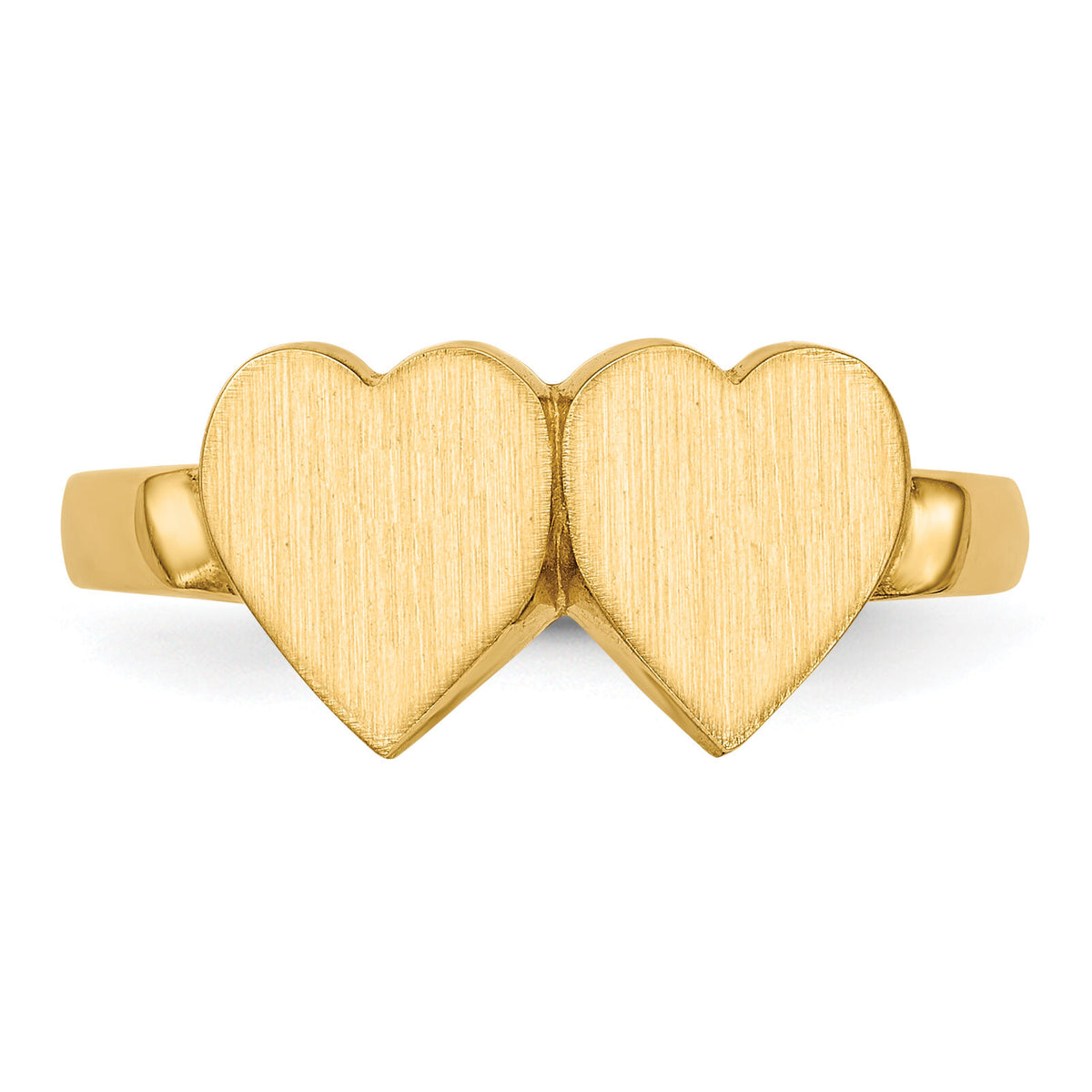 14k 7.5x7.5mm Open Back Heart Signet Ring-RS519