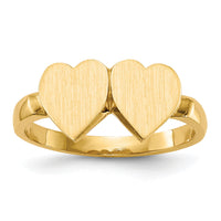 14k 7.5x7.5mm Open Back Heart Signet Ring-RS519
