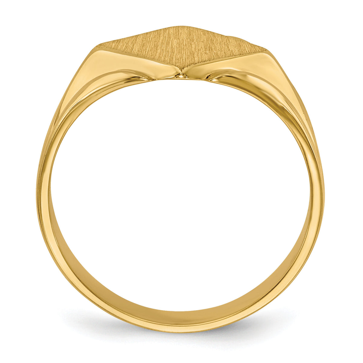 14k 11.5x11.5mm Closed Back Signet Ring-RS524