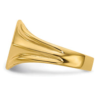 14k 11.5x11.5mm Closed Back Signet Ring-RS524