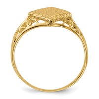 14k 8.5x8.0mm Open Back Signet Ring-RS527