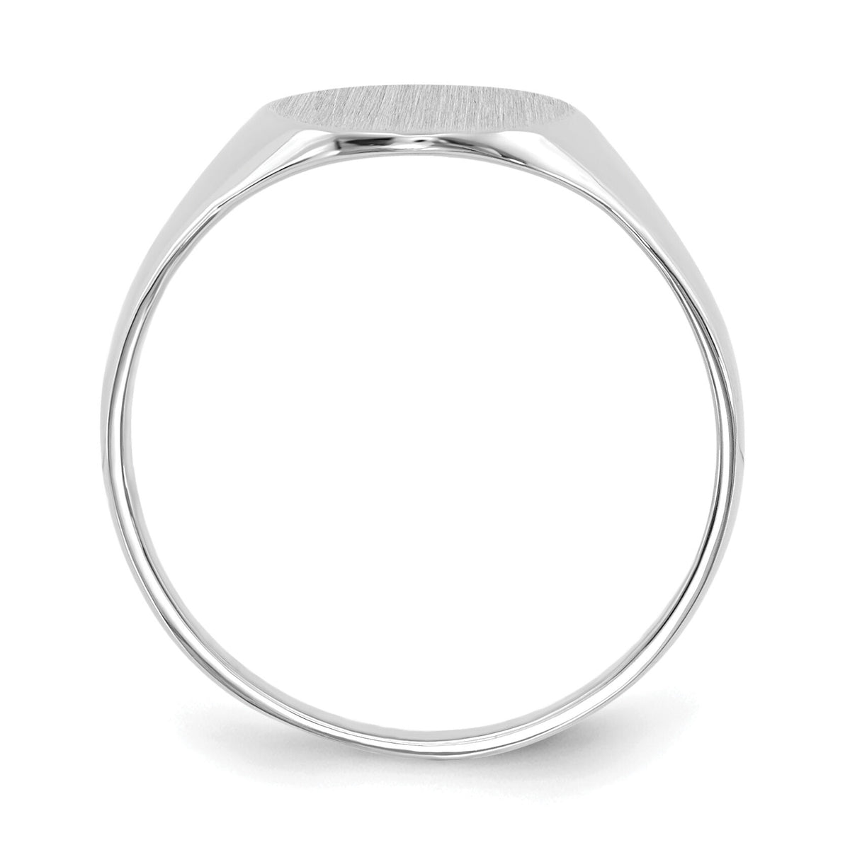 14k White Gold 9.0x10.0mm Closed Back Signet Ring-RS533