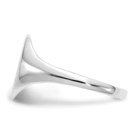 14k White Gold 9.0x10.0mm Closed Back Signet Ring-RS533