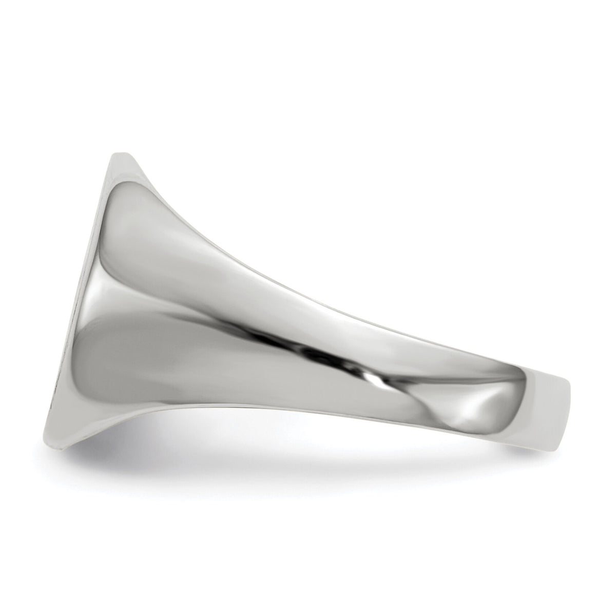 14k White Gold 10.5x10.5mm Closed Back Signet Ring-RS535