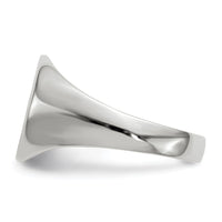 14k White Gold 10.5x10.5mm Closed Back Signet Ring-RS535