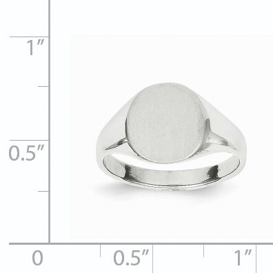 14k White Gold 10.5x10.5mm Closed Back Signet Ring-RS535