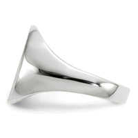 14k White Gold 12.5x13.5mm Closed Back Signet Ring-RS538