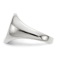 14k White Gold 11.0x12.5mm Open Back Signet Ring-RS542
