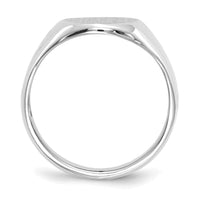 14k White Gold 11.0x13.0mm Open Back Signet Ring-RS543