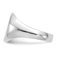 14k White Gold 11.0x13.0mm Open Back Signet Ring-RS543