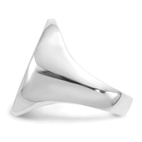 14k White Gold 16.0x20.5mm Open Back Signet Ring-RS546