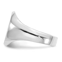 14k White Gold 11.0x13.0mm Closed Back Signet Ring-RS547