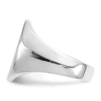 14k White Gold 14.0x17.5mm Closed Back Mens Signet Ring-RS550