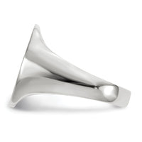 14k White Gold 15.0x18.5mm Closed Back Mens Signet Ring-RS551