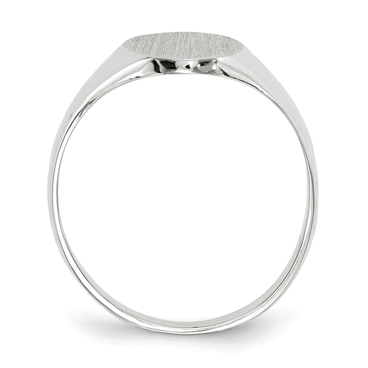 14k White Gold 8.0x11.5mm Open Back Signet Ring-RS554