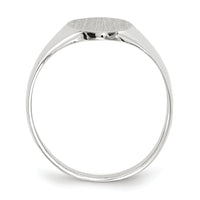 14k White Gold 8.0x11.5mm Open Back Signet Ring-RS554