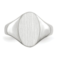 14k White Gold 8.0x11.5mm Open Back Signet Ring-RS554