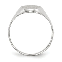 14k White Gold 9.0x14.0mm Closed Back Signet Ring-RS556
