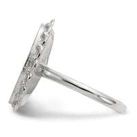 14k White Gold 10.5x14.0mm Open Back Signet Ring-RS562
