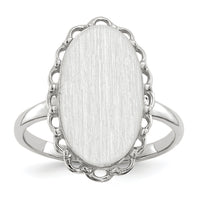 14k White Gold 10.5x14.0mm Open Back Signet Ring-RS562