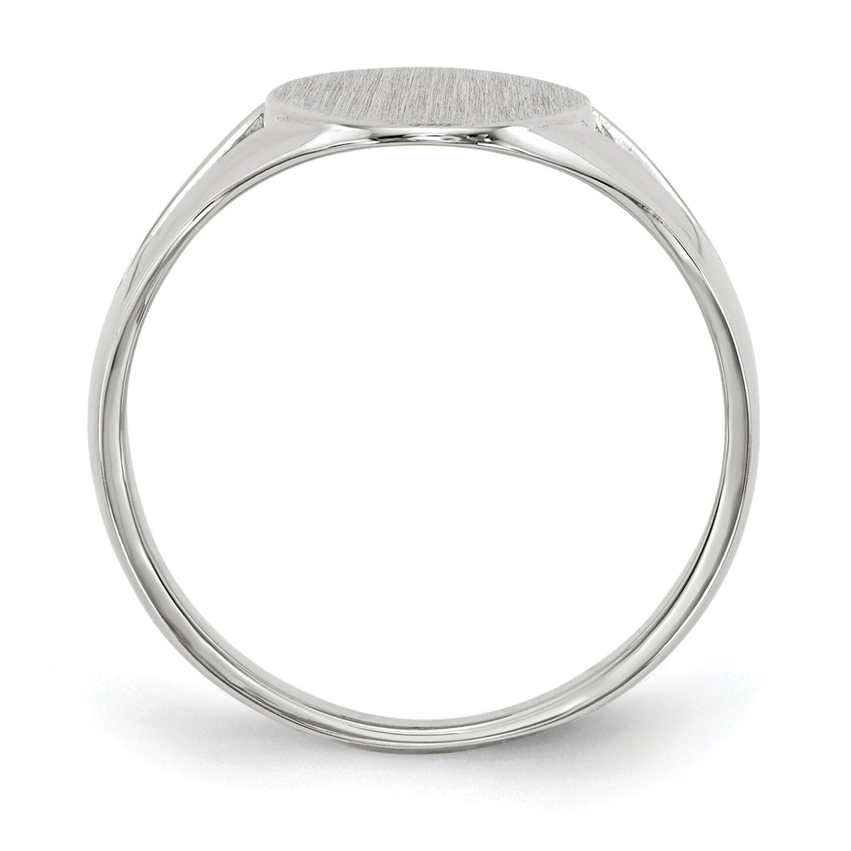 14k White Gold 9.0x17.0mm Closed Back Signet Ring-RS564