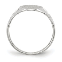 14k White Gold 9.0x17.0mm Closed Back Signet Ring-RS564