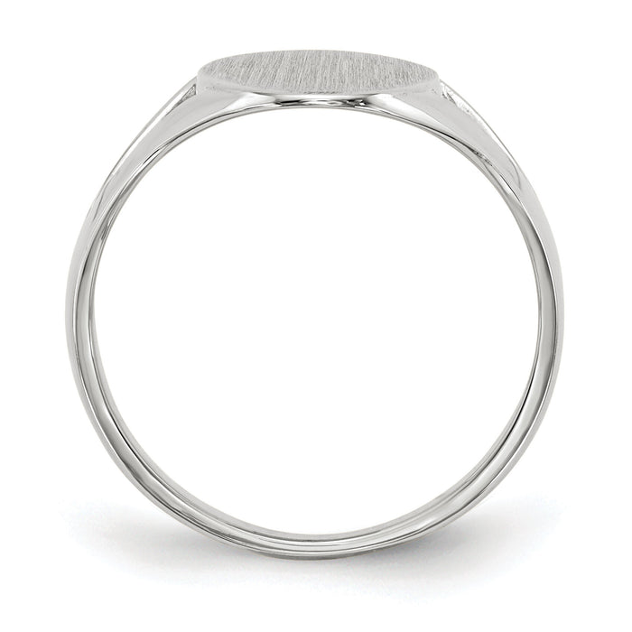 14k White Gold 9.0x17.0mm Closed Back Signet Ring-RS564