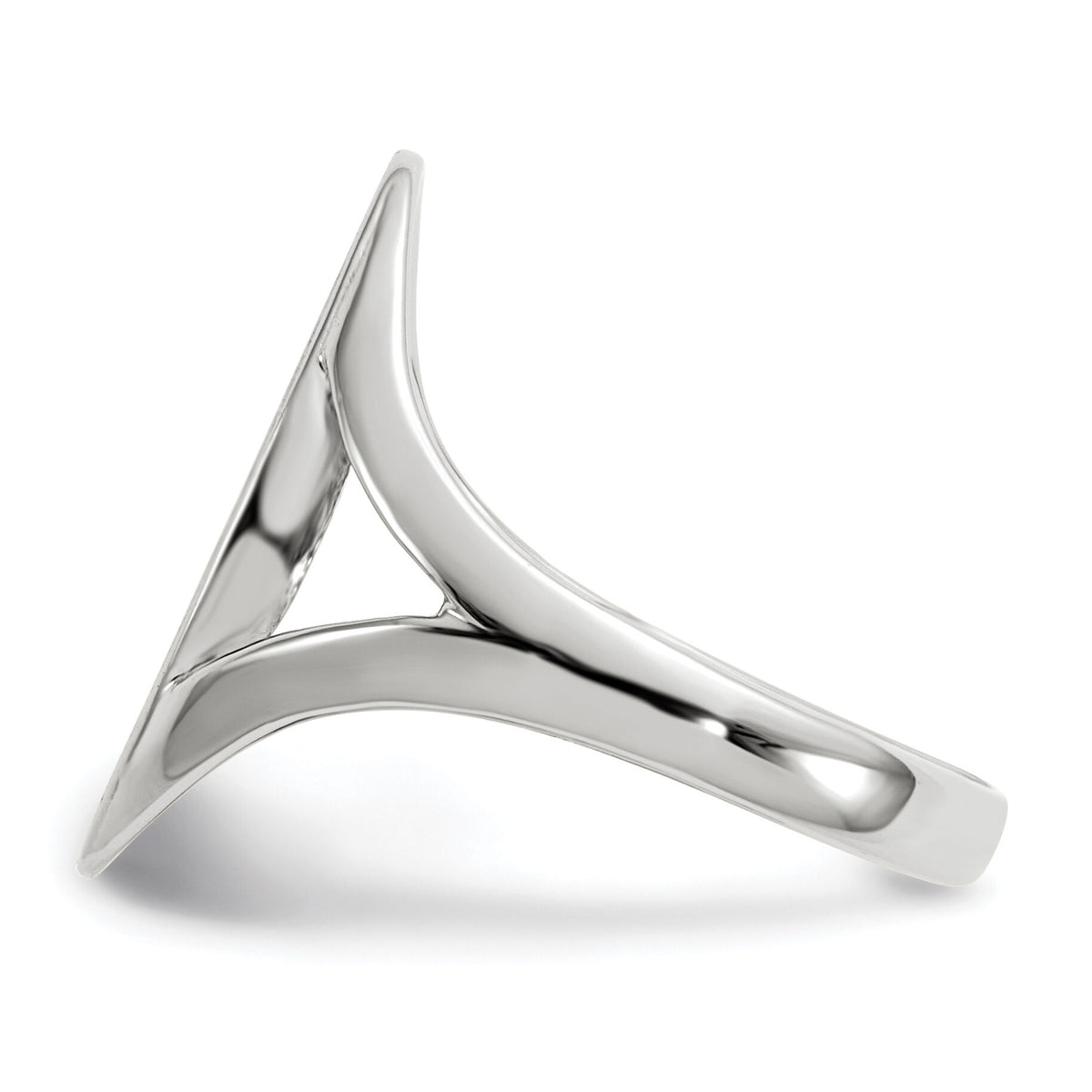 14k White Gold 9.0x17.0mm Closed Back Signet Ring-RS564