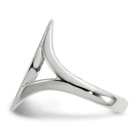 14k White Gold 9.0x17.0mm Closed Back Signet Ring-RS564