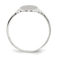 14k White Gold 8.5x13.5mm Closed Back Signet Ring-RS565