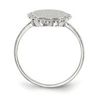 14k White Gold 9.0x11.5mm Open Back Signet Ring-RS566