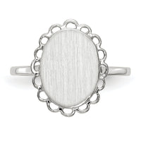 14k White Gold 9.0x11.5mm Open Back Signet Ring-RS566