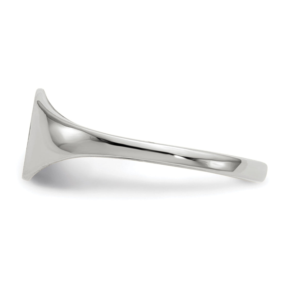 14k White Gold 6.5x7.5mm Closed Back Signet Ring-RS567