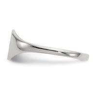 14k White Gold 6.5x7.5mm Closed Back Signet Ring-RS567