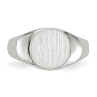 14k White Gold 8.5x8.0mm Closed Back Child's Signet Ring-RS568