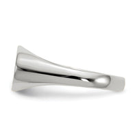 14k White Gold 12.0x6.5mm Closed Back Signet Ring-RS573