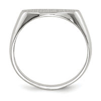 14k White Gold 13.5x7.5mm Open Back Signet Ring-RS576