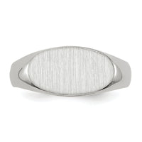 14k White Gold 13.5x7.5mm Open Back Signet Ring-RS576