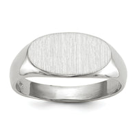 14k White Gold 13.5x7.5mm Open Back Signet Ring-RS576